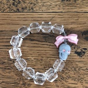 Tarina Tarantino stretch skull bow bracelet